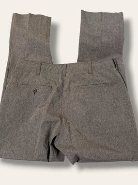 Ben Hogan Pants Mens 32 Gray Dress Straight Stretch Flat Front Professional